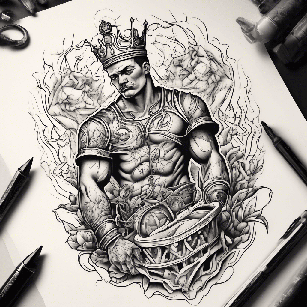 A chest pion and the king in his shadow