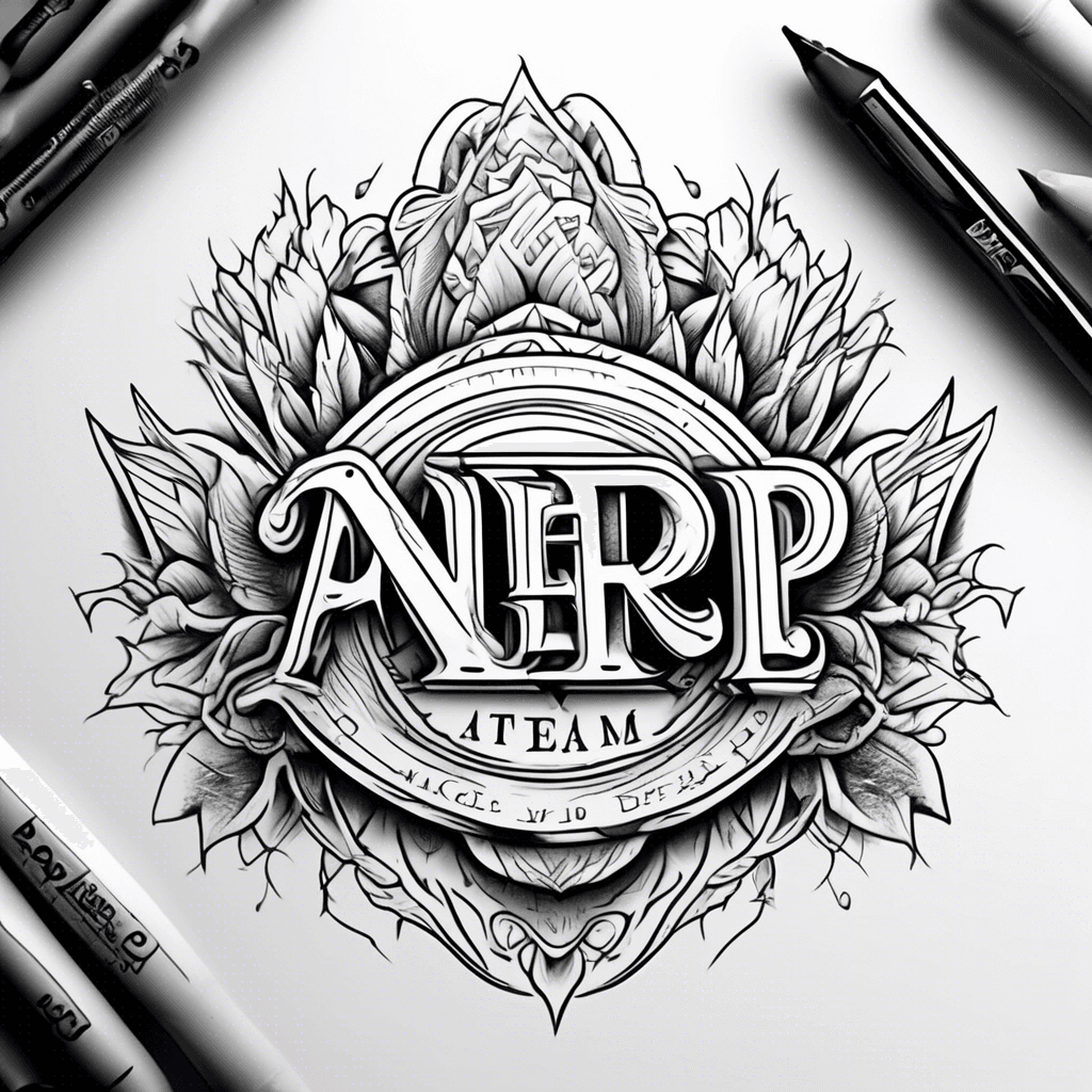 Make a tattoo with three letters and a word: A E P team on my hand