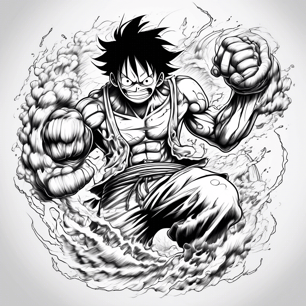 Luffy gear 5 fight with blackbird