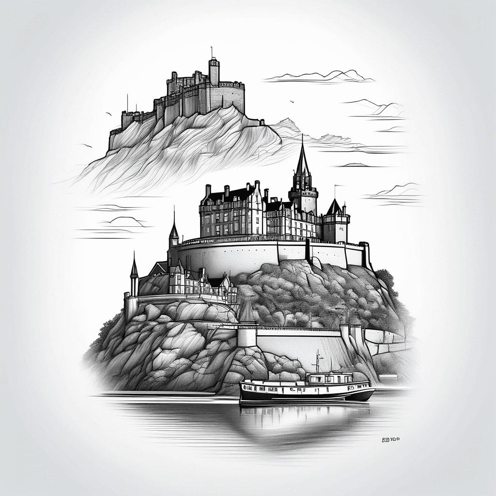 Edinburgh Castle, and Huia Point Lookout connect by a Canal