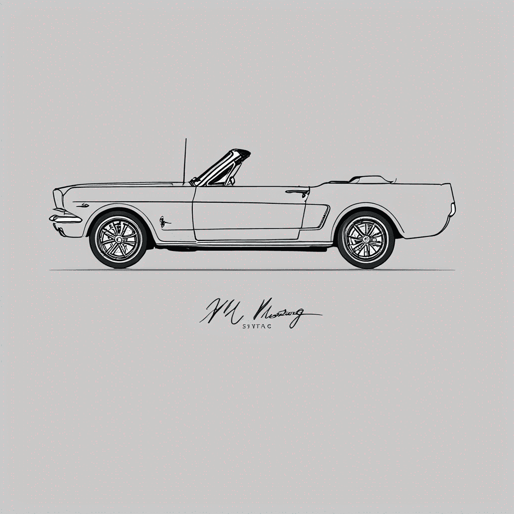 1966 Mustang gt convertible with the top down
