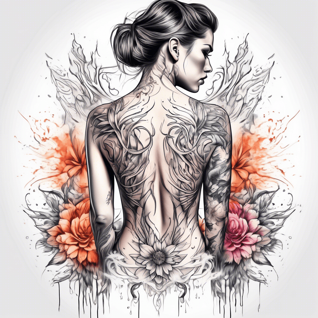 unique back tattoos