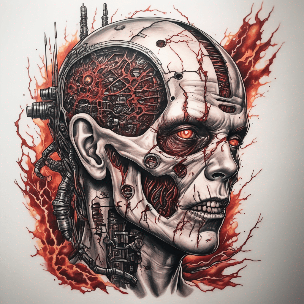 Scifi gore arranged like electrical components