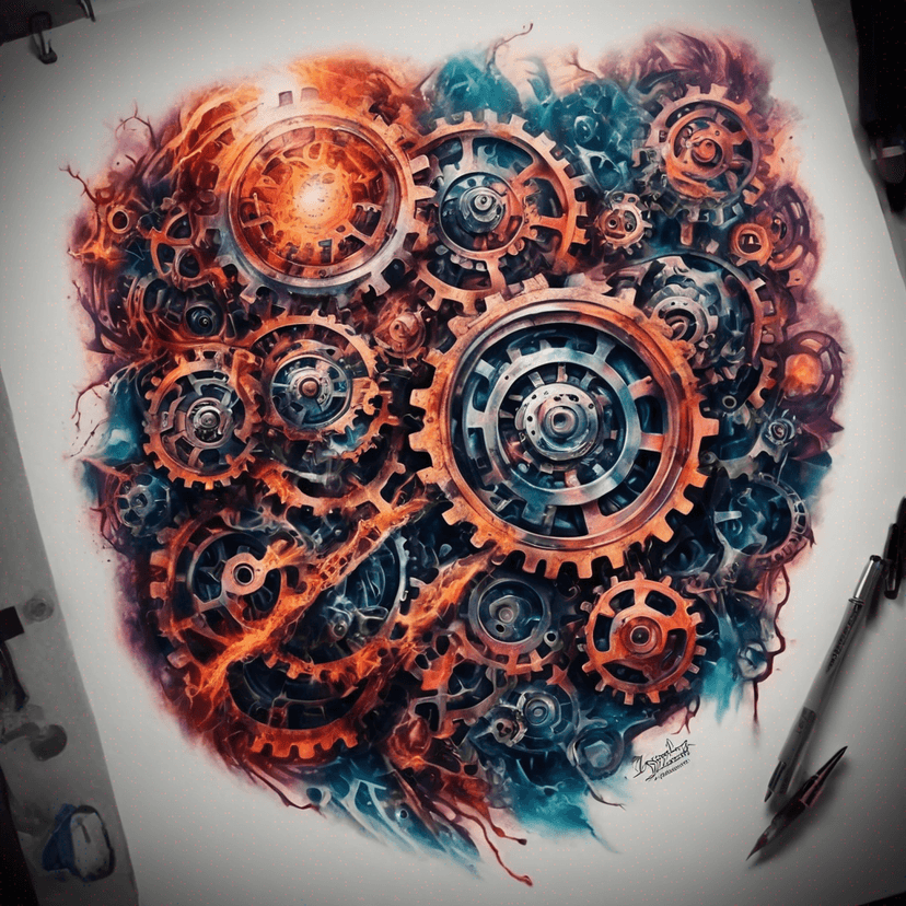 Idea per tatuaggio machinery