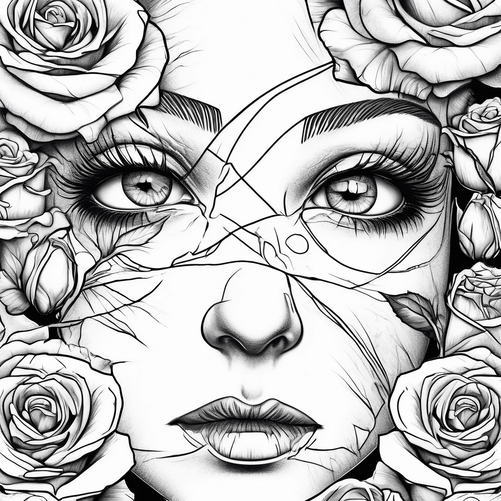 BLIND girls eye covered by roses in denial praying for a miracle