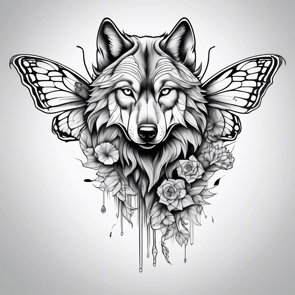 Wolf protect butterfly