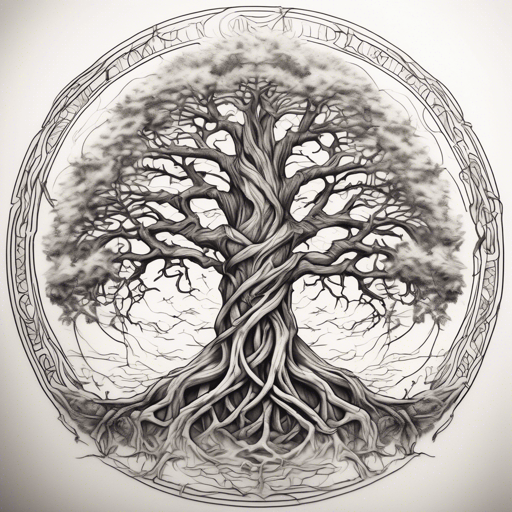 Ten lifelong friends, bound by time and shared memories, standing together like the roots of an ancient tree—strong, intertwined, and enduring. This tattoo captures the essence of their unbreakable bond, symbolizing the deep connection and unwavering support they provide each other. Incorporate elements like a circle to represent unity, ten interlocking hands or symbols, and perhaps the phrase "i'm in" that ties their friendship together.