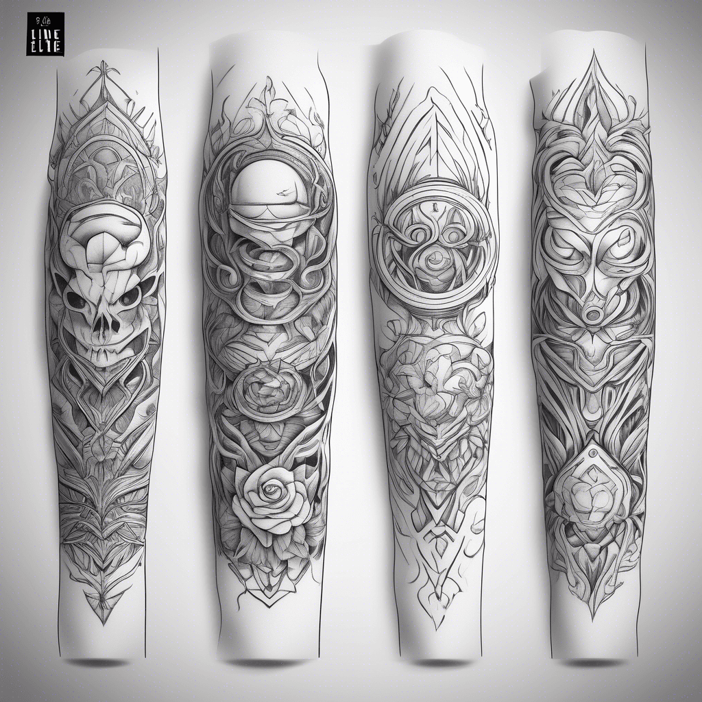 Forearm sleeve for 4 kids names