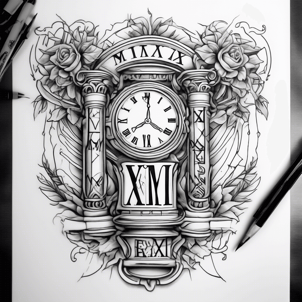 two roman numeral dates ontop of eachother evenky aligned I•XI•MCMLXXI and I•XI•MCMLXXI