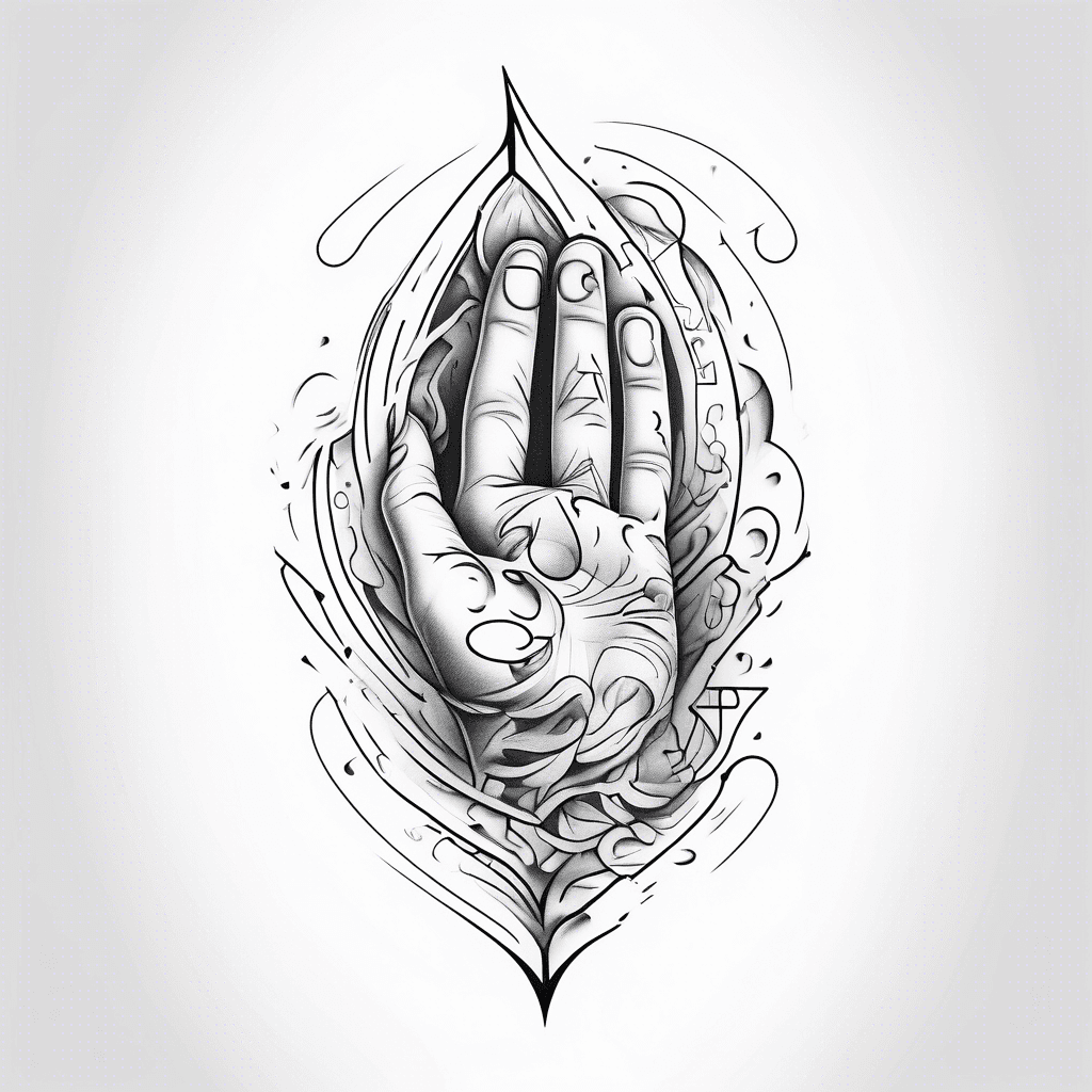 Create a minimalist hand tattoo using a puzzle piece with the number 519 with a teardrop