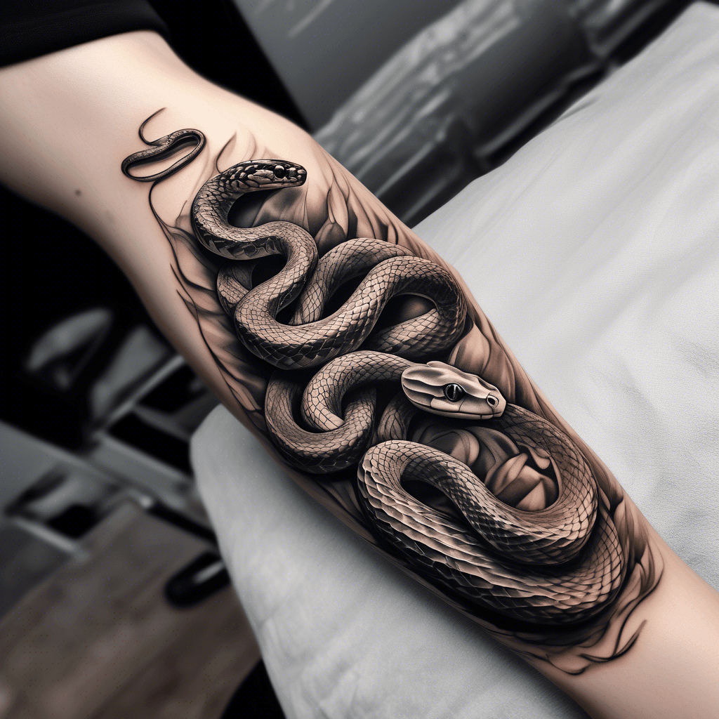 Snake around arm