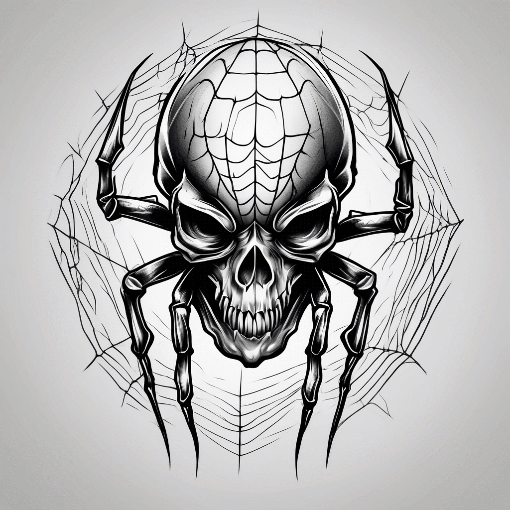 Spider with a sad skull on it's back