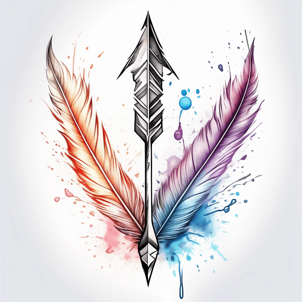 Arrow with a feather