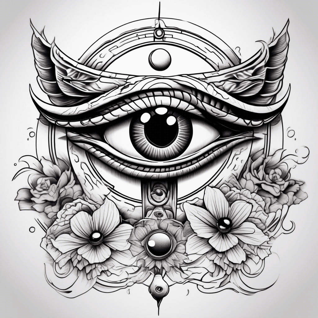 eye of horus with sharingan pupil and moon background