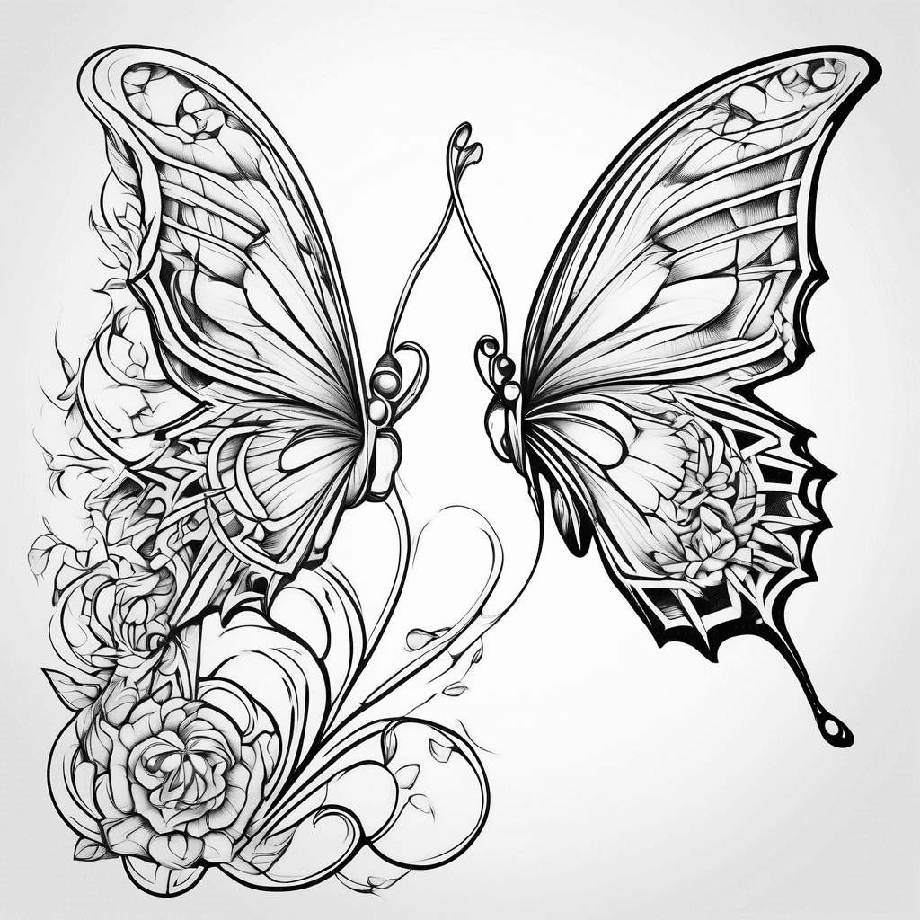 side profile butterfly "Evolve or Repeat"