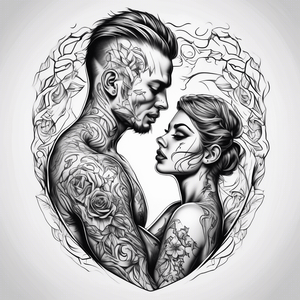 Love makes me psycho men tattoo