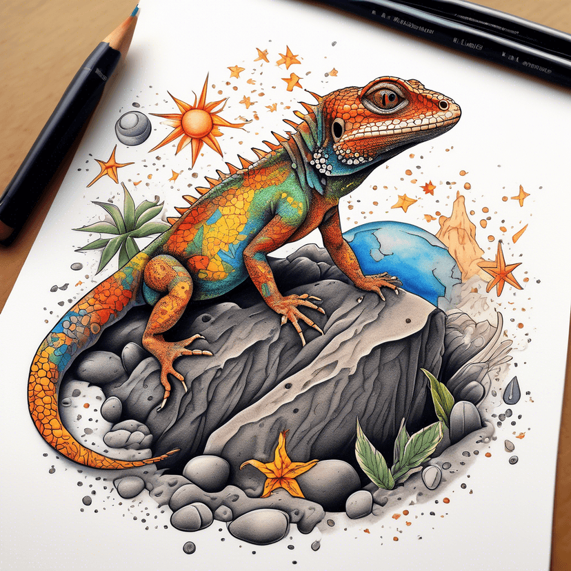 Idea per tatuaggio lizard