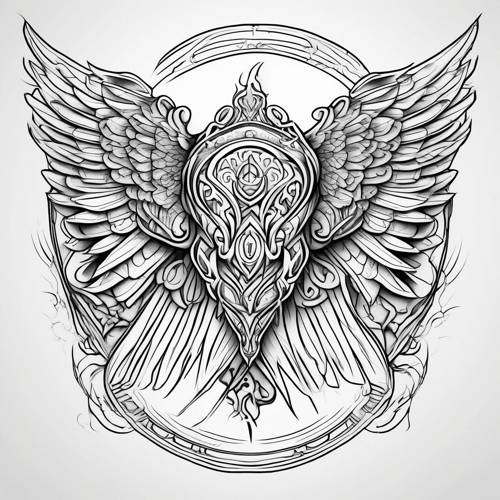 The word “Protected” with wings on each side of the word