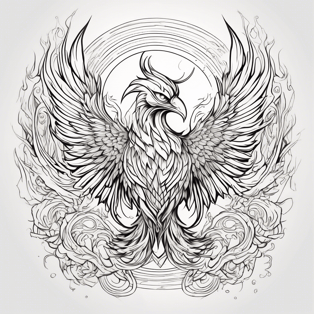 a phoenix with cat eyes underneath it