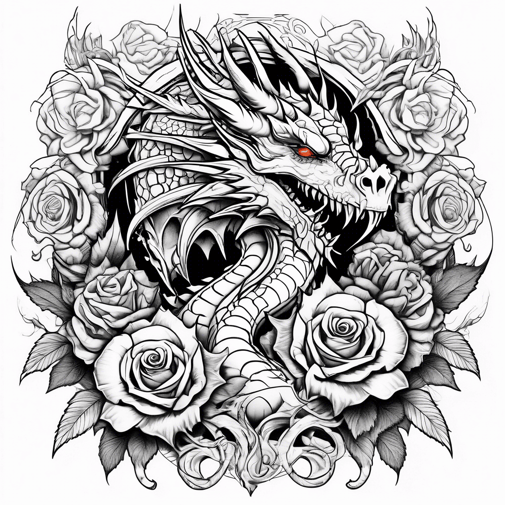 Tattoos inspired by fantasy worlds, such as dragons or mythical creatures