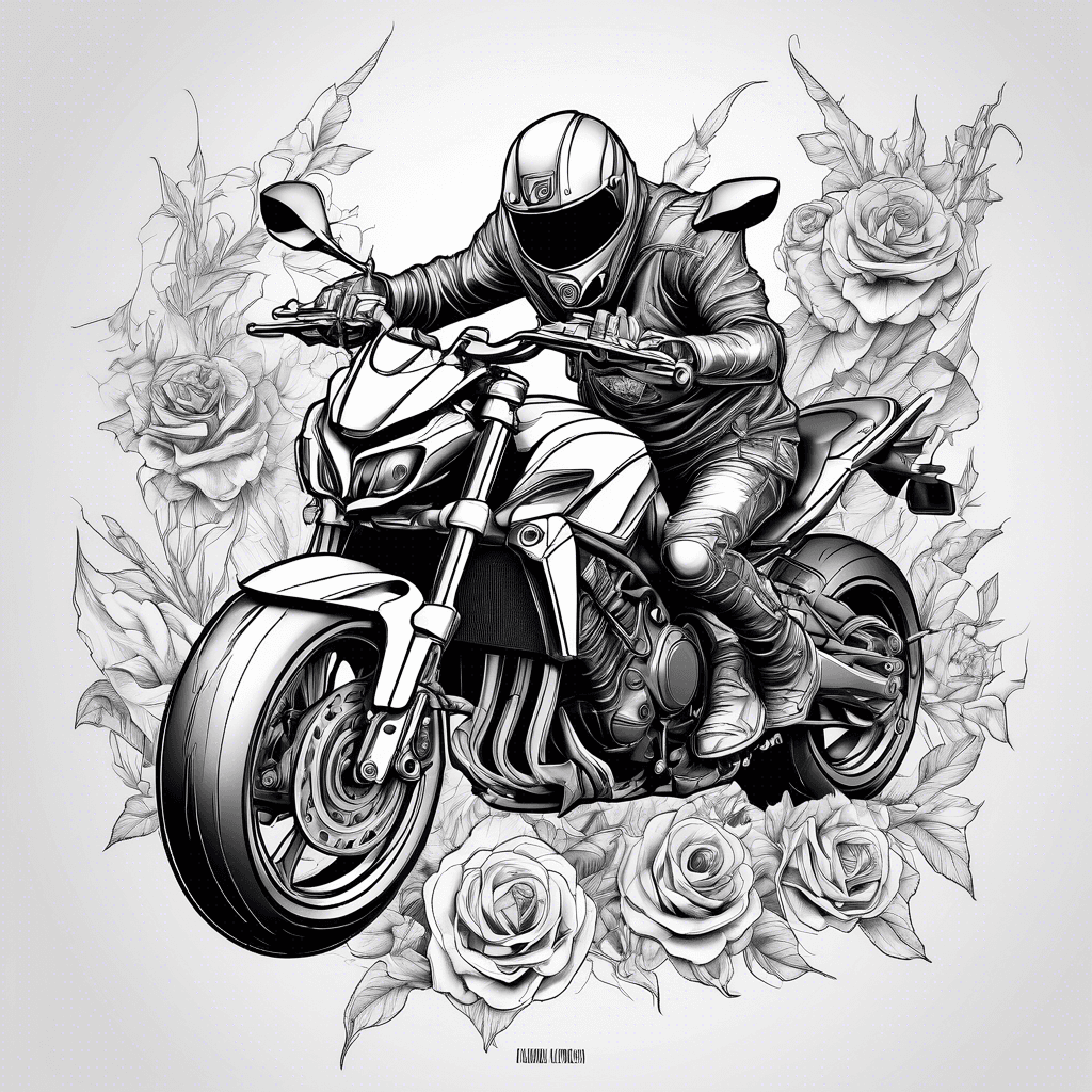 Death riding a yamaha mt125 playing a saxaphone