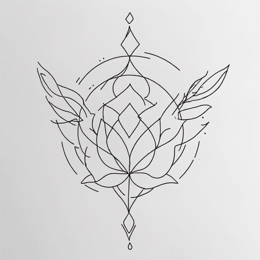 Idea per tatuaggio lineart