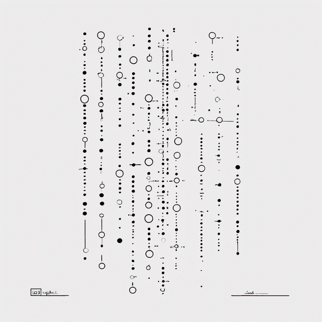 GaleFlow Bureplyn, converted to Morse code, 17 by 2 cm, vertical, matching with original translation 100%, bold lines and dots, white background, minimalism