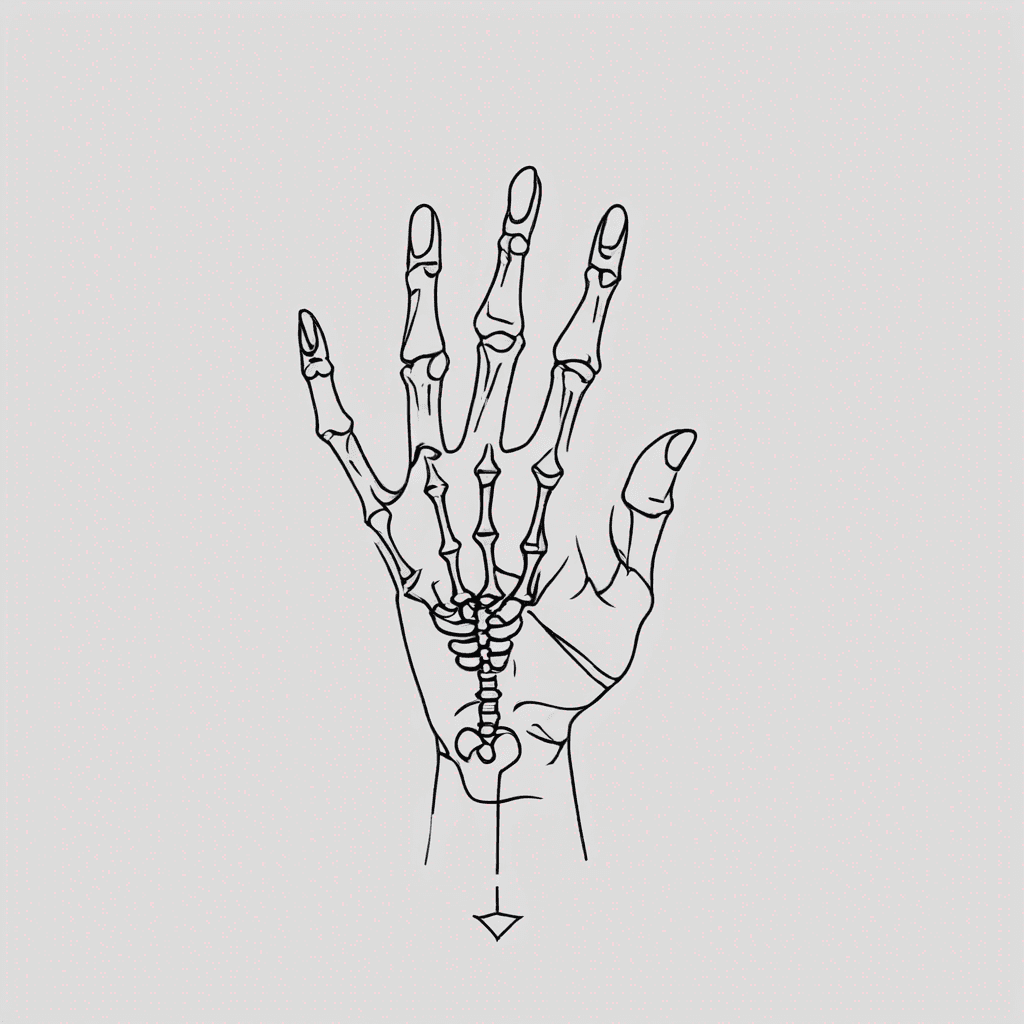 memento mori: a human finger touching a skeleton finger