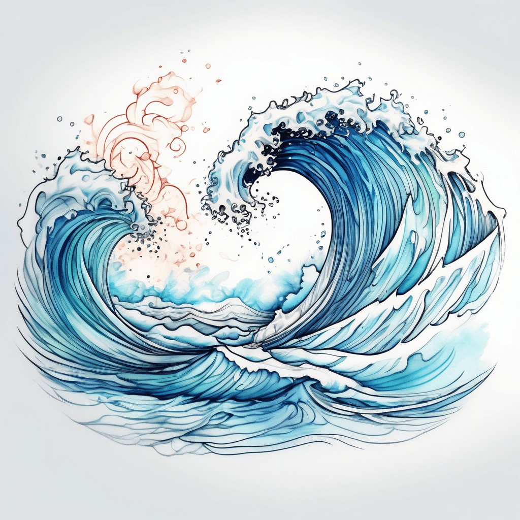 A fine Line, simplistic ocean wave