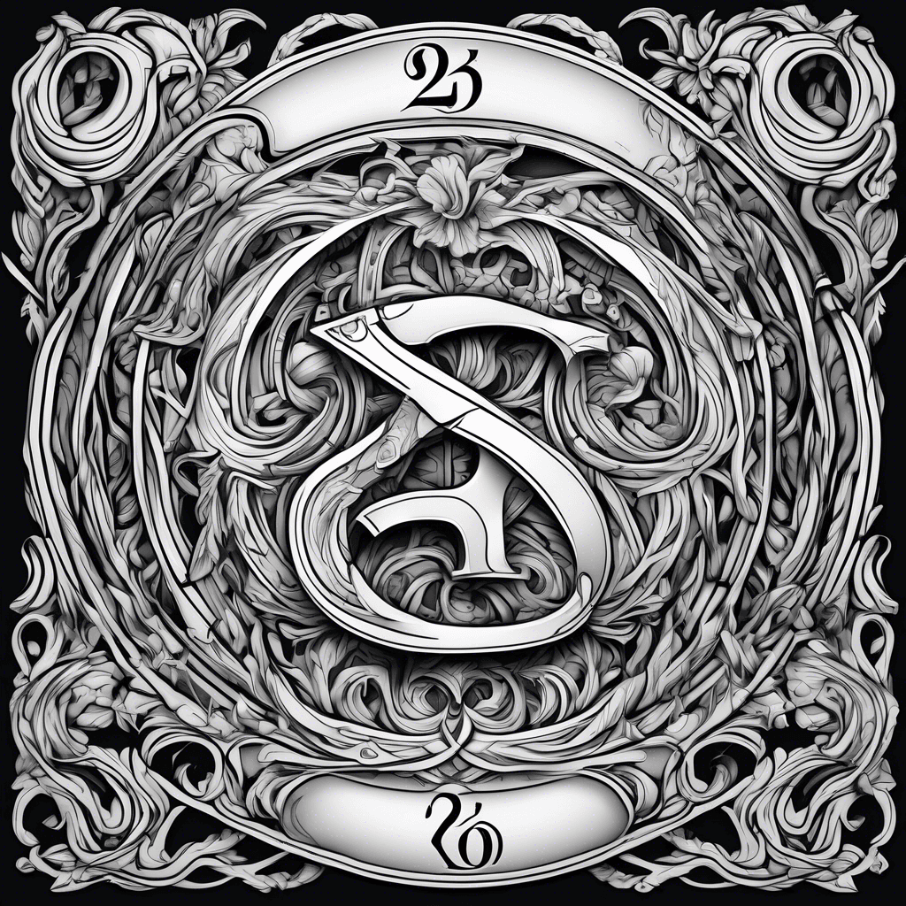 Number 26 in romans and in art nouveau style