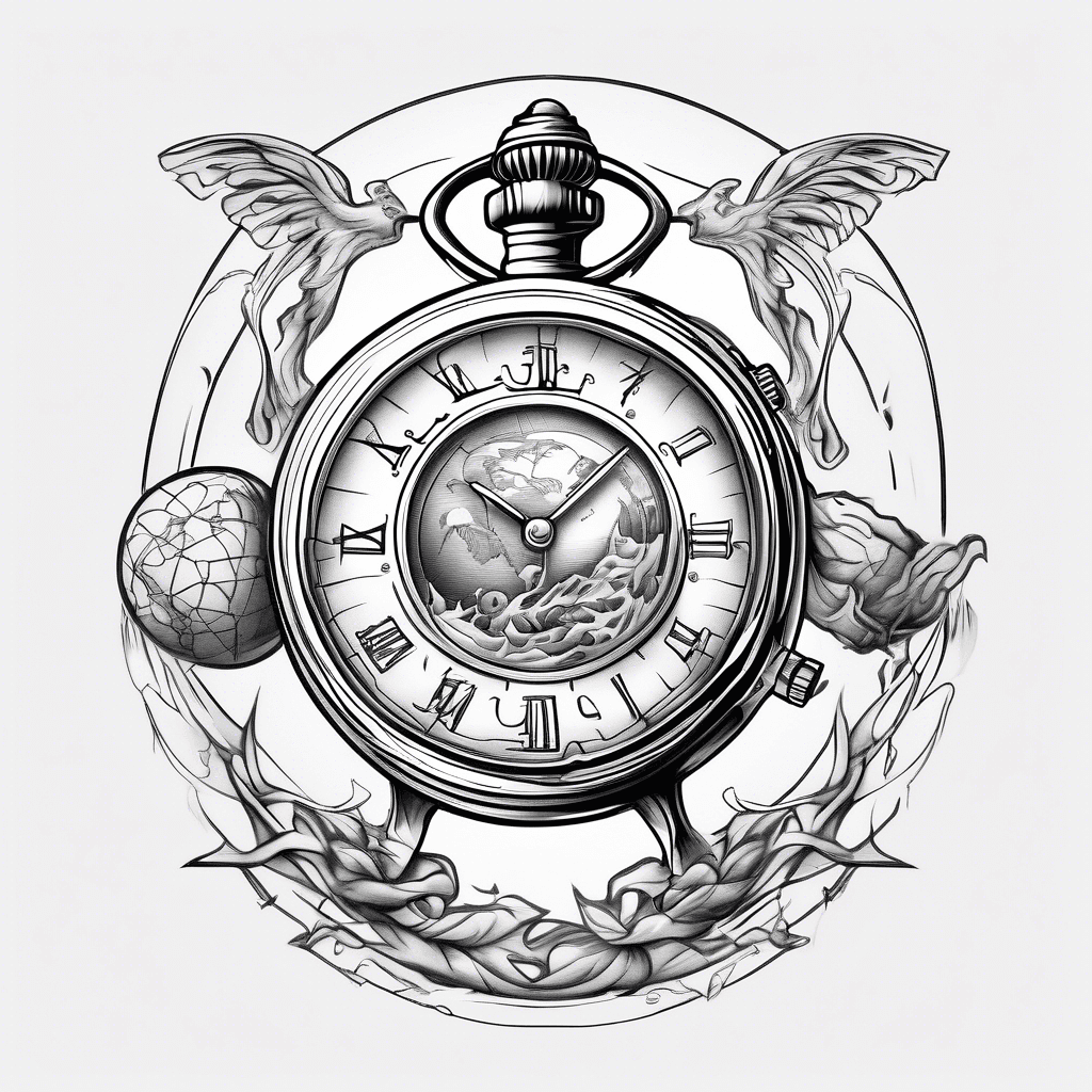 A balanced weight carrying a world in the other side and a watch in the other side