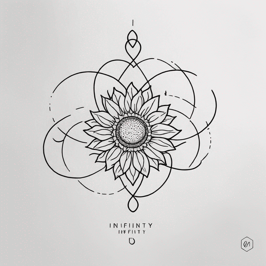 Infinity with a sunflower