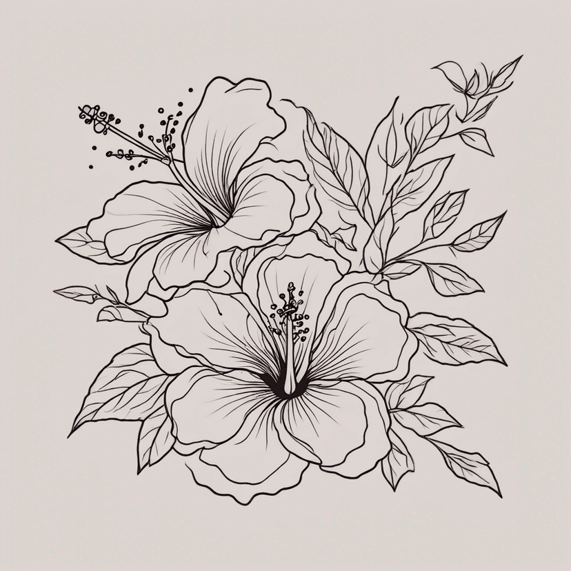 Idée de tatouage tropical