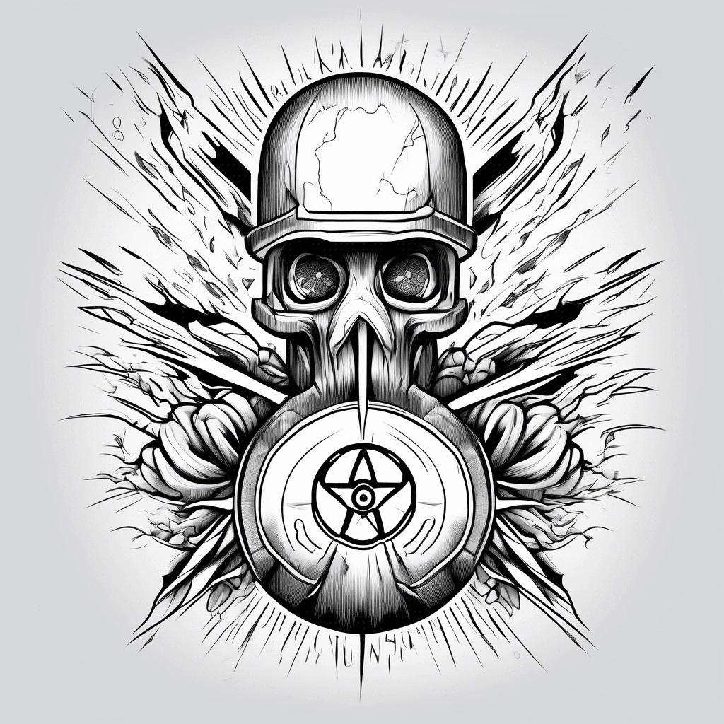 A nuclear bomb, with a lit fuse