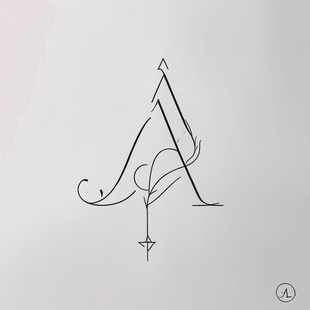 Small sexy delicate intimate image using the initials A L