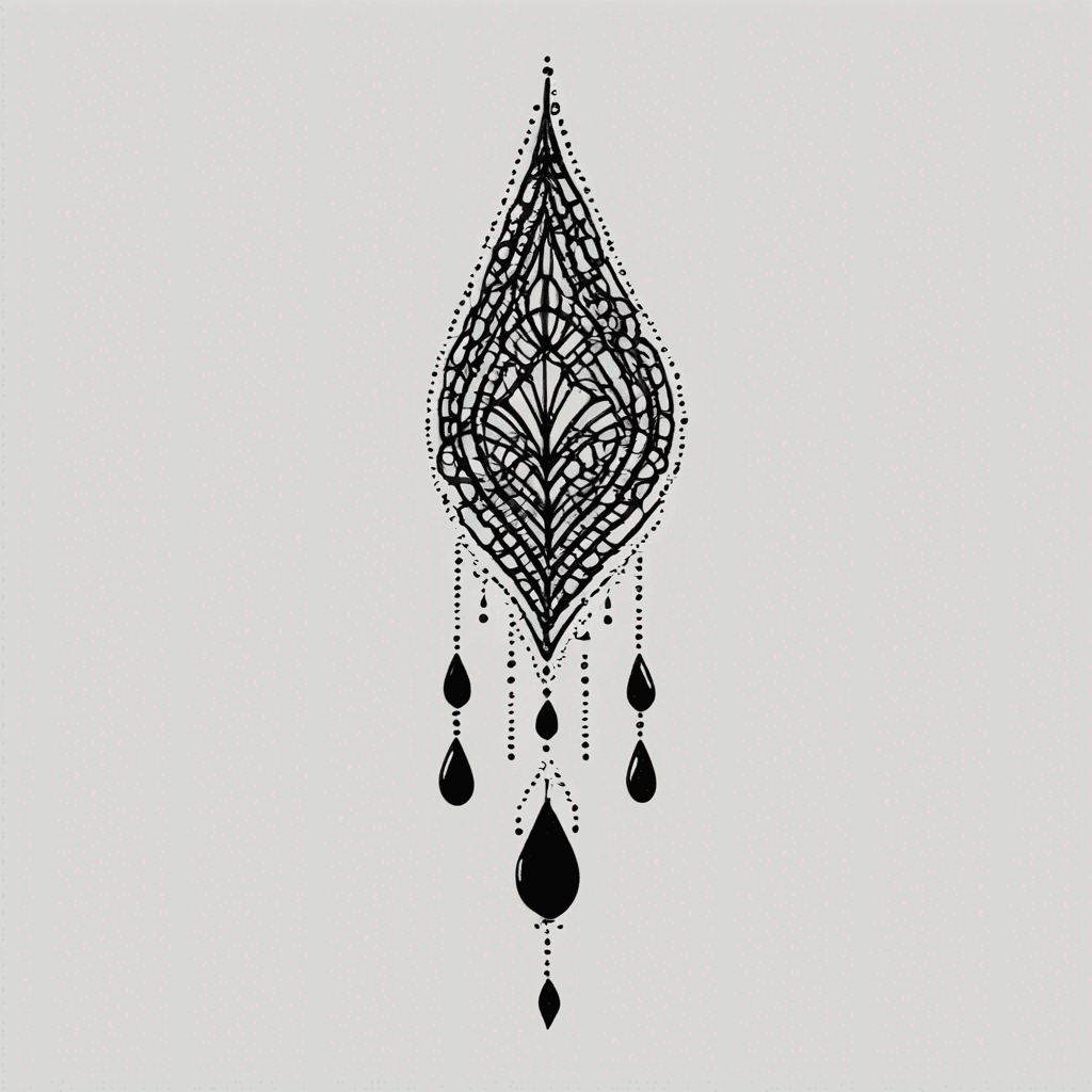 Delicate, thick black lace with large tears and frayed