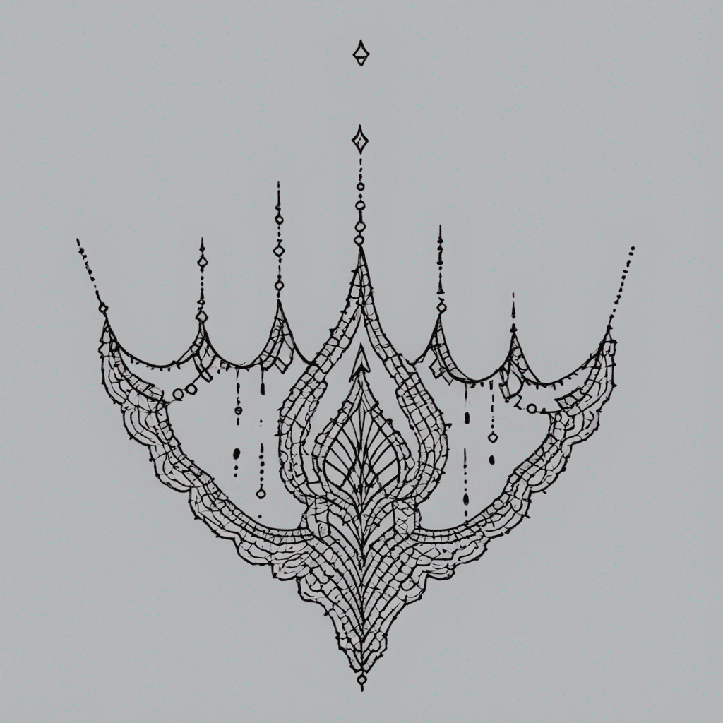 Torn, Scalloped black lace, frayed