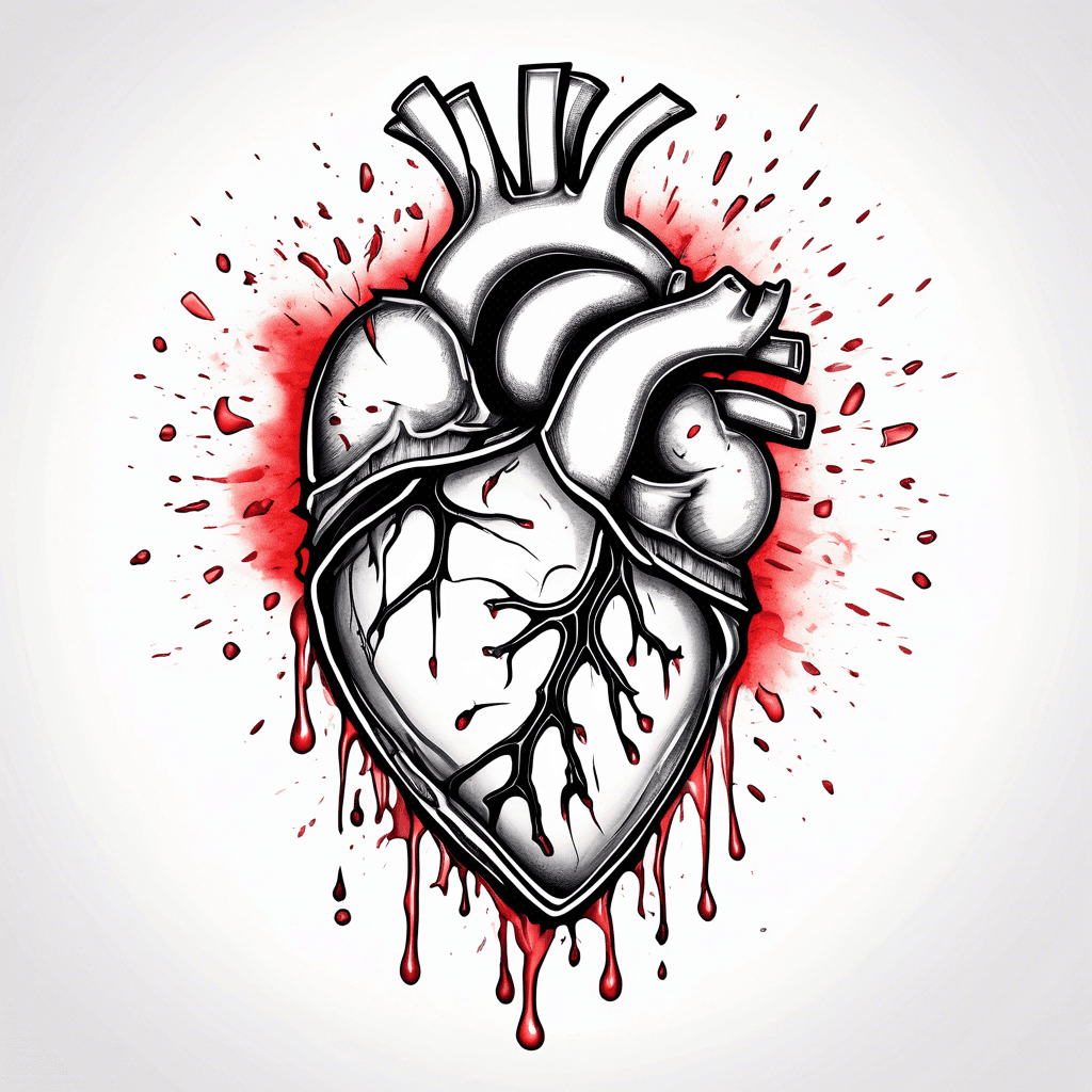 Broken heart that says fucking bullet proof