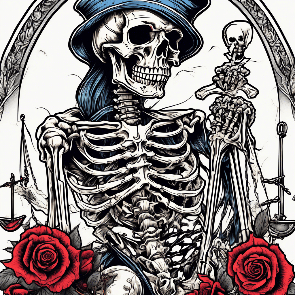 Death tarot card with executioner skeleton