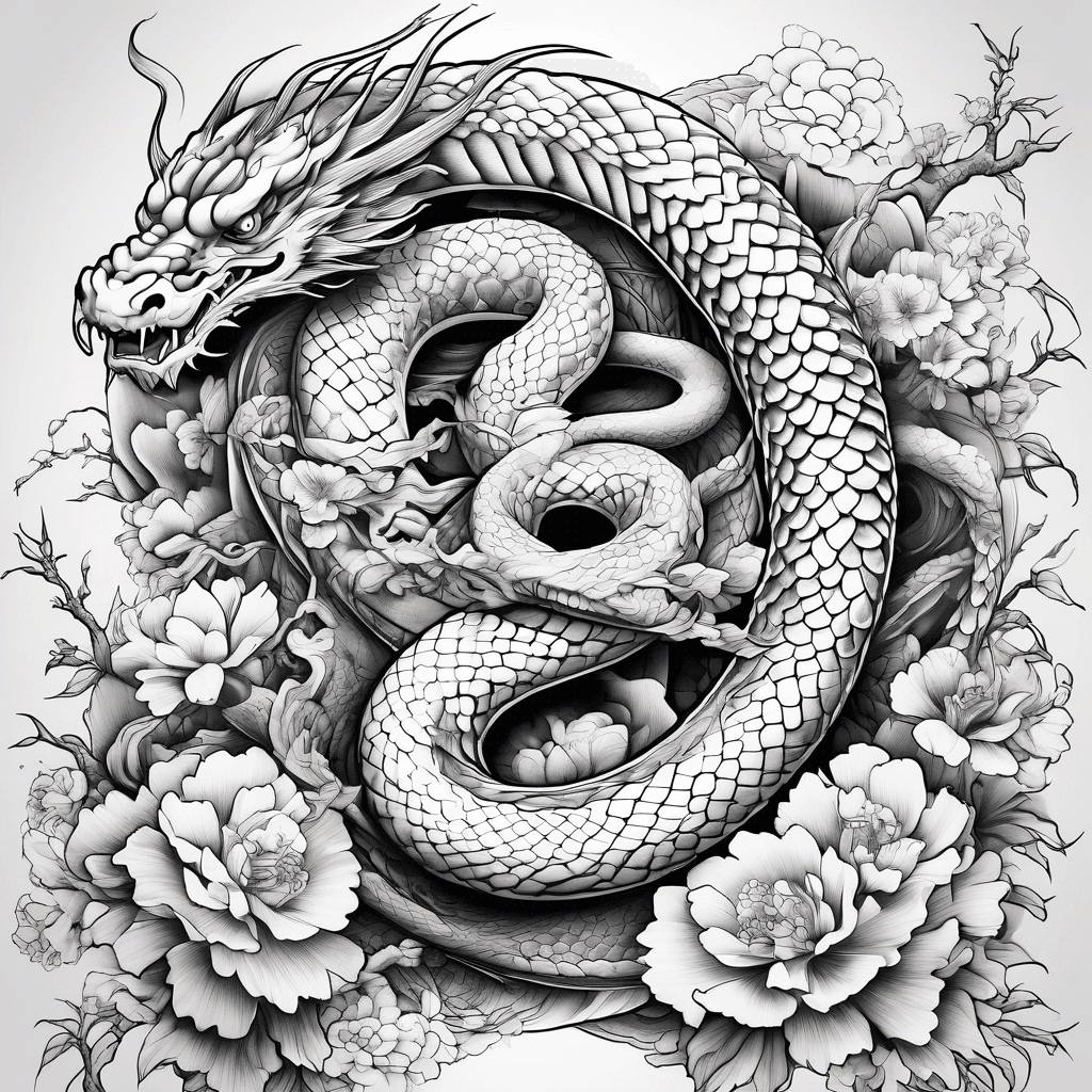 snake and dragon