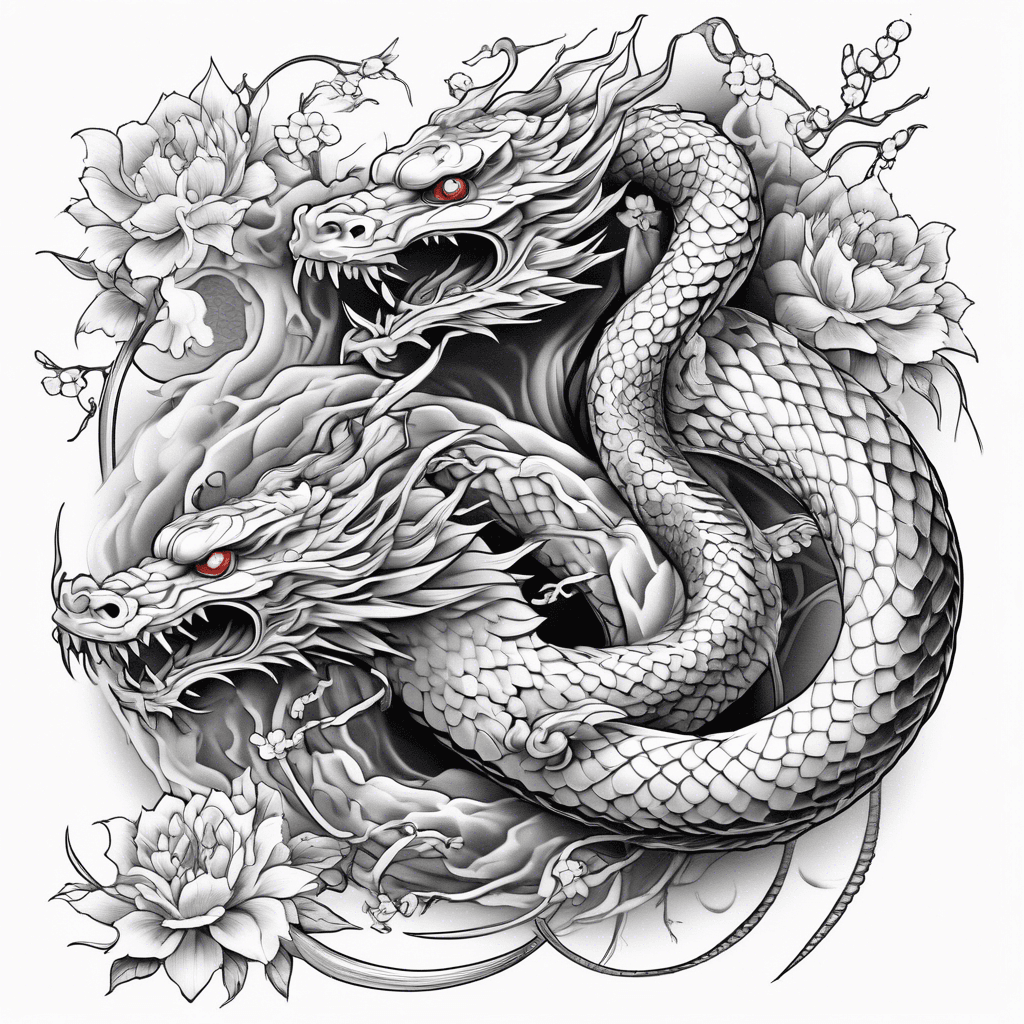 snake and dragon forearm