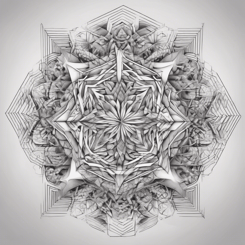 Geometric fractal DMT patterns