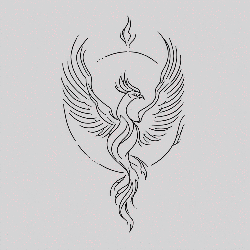 phoenix eating it's own tail feathers
