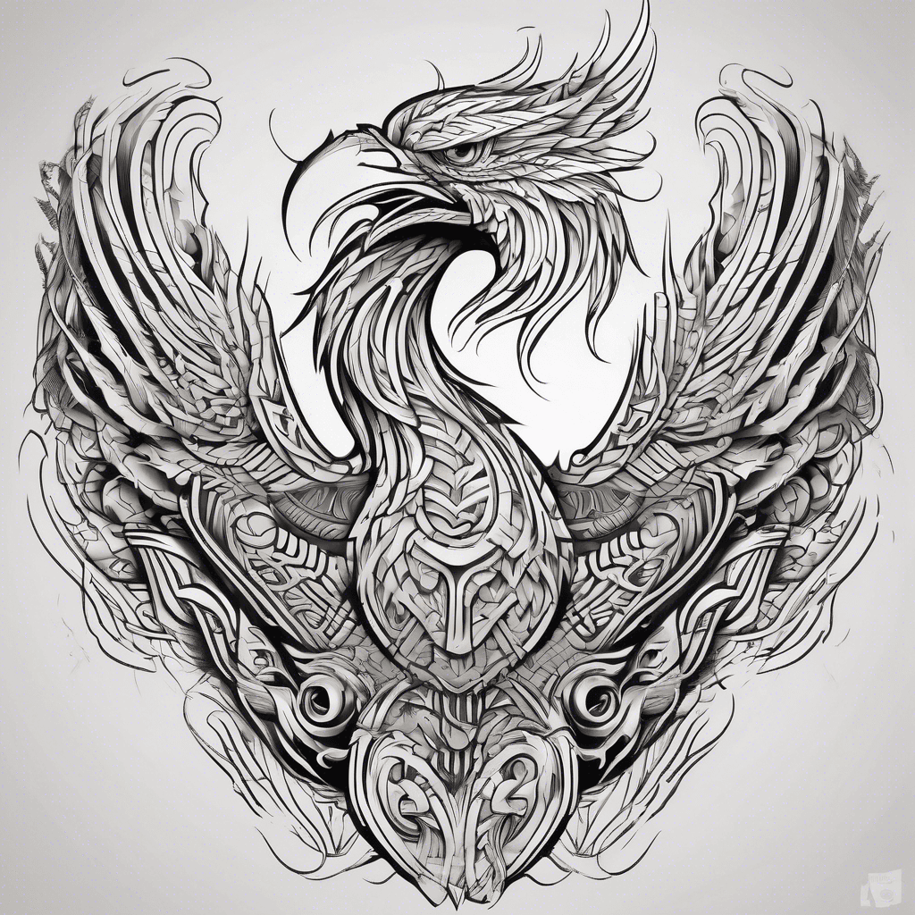 one side of a phoenix head with it's mouth wide open