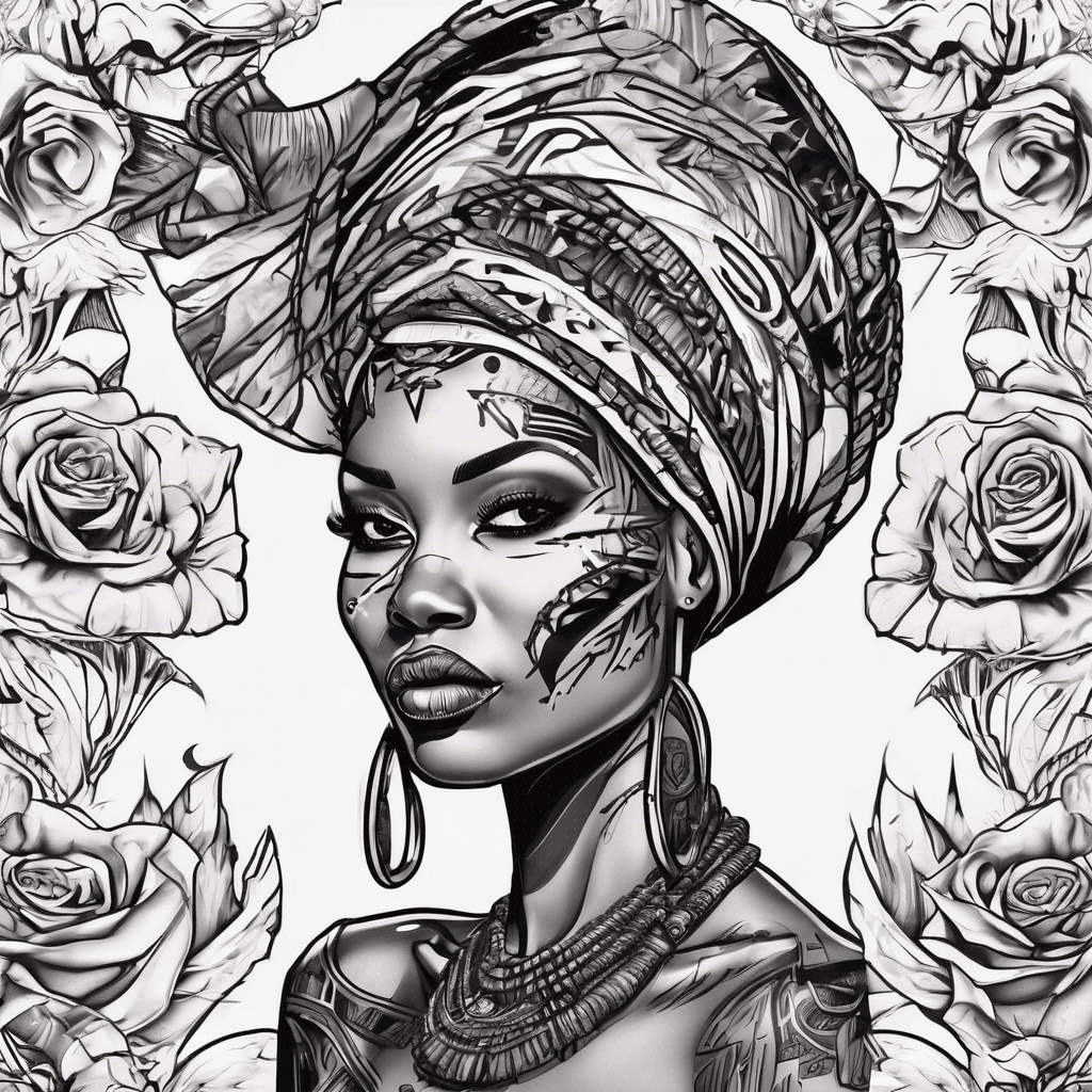 African style war paintint