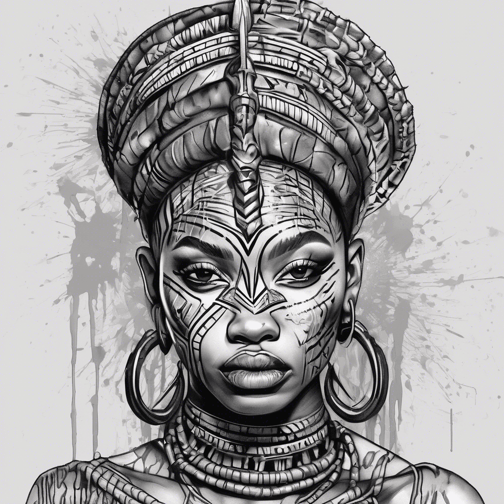 African style war paintint