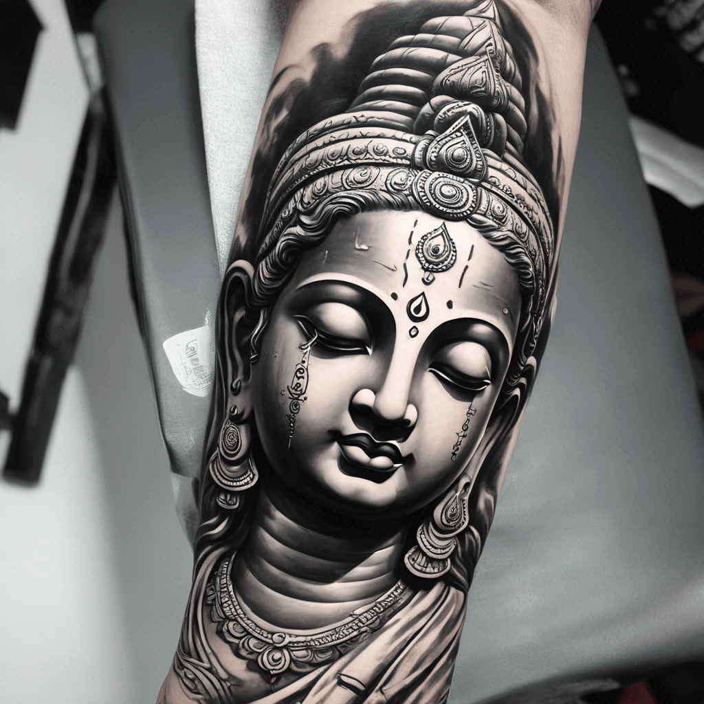 hindu statue on wrist