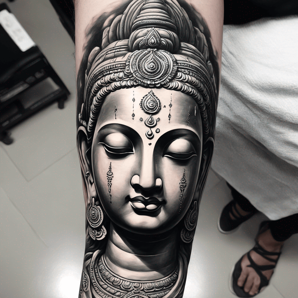 hindu statue on wrist