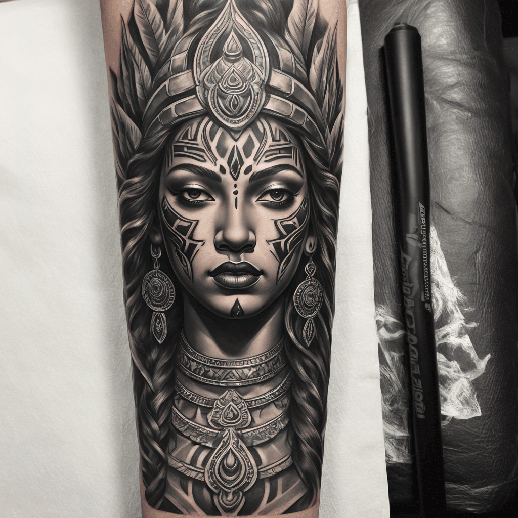 full body kali goddess tattoo on wrist