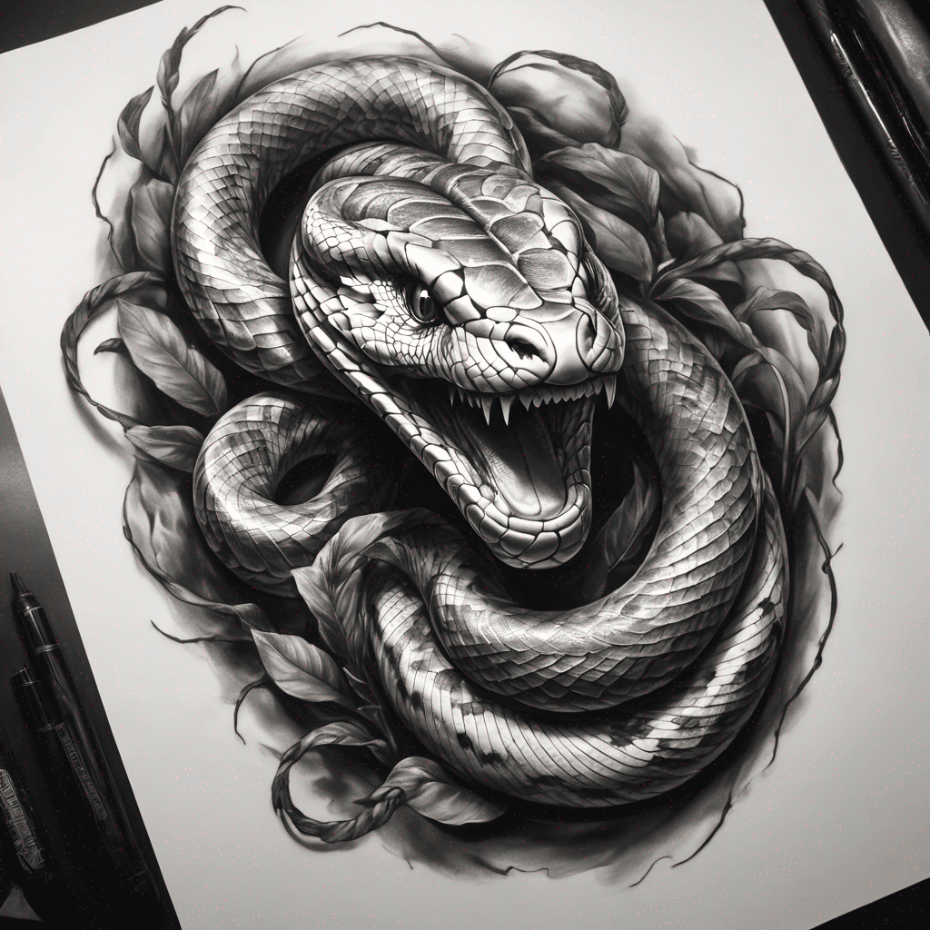 a serpent with its own tail in its mouth